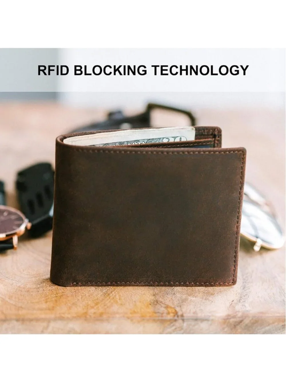 RFID Blocking Bifold Wallet for Men | Extra Capacity, Slim Design, 8 Card Slots